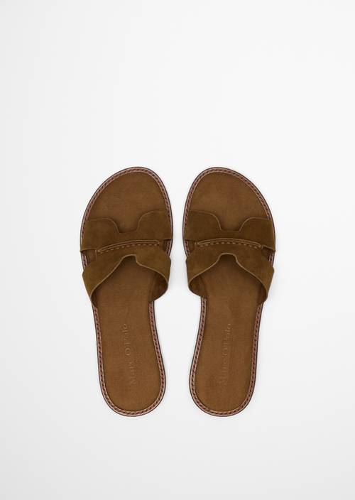 Slide Model Babette Dark Brown in top view