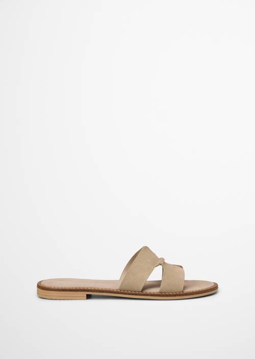 Slide Model Babette Dusty Sand right shoe outer view