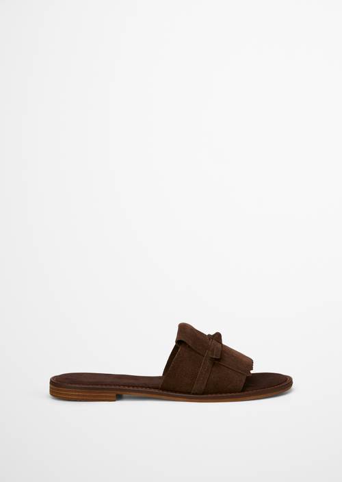 Muły model Babette Burnt Coffee widok prawego buta z zewnątrz