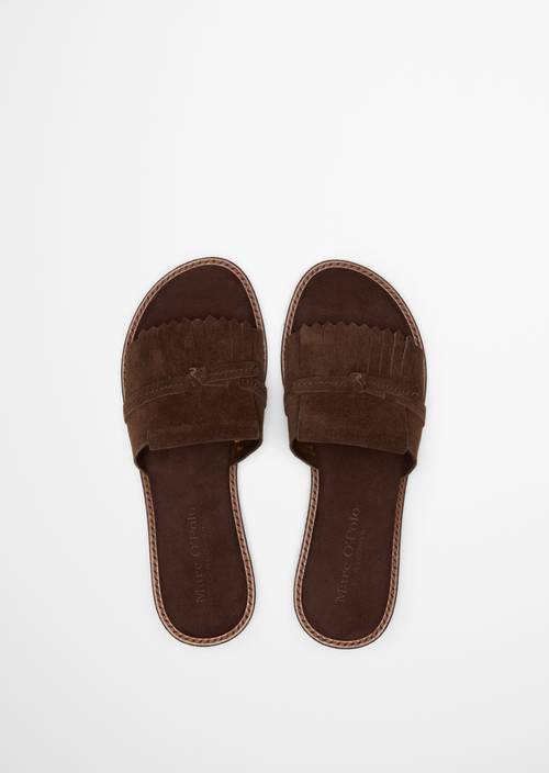 Muły model Babette Burnt Coffee w widoku z góry