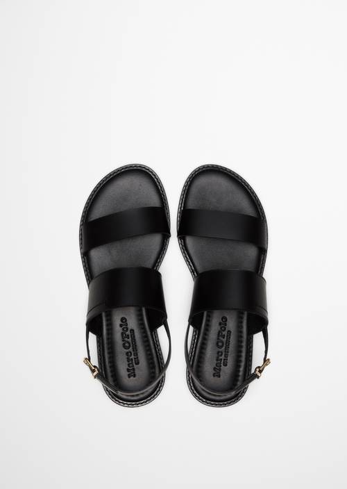 Sandale Model Babette Black in Ansicht von oben