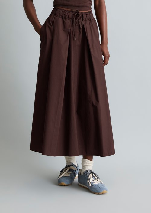Flared skirt — Burnt Aubergine