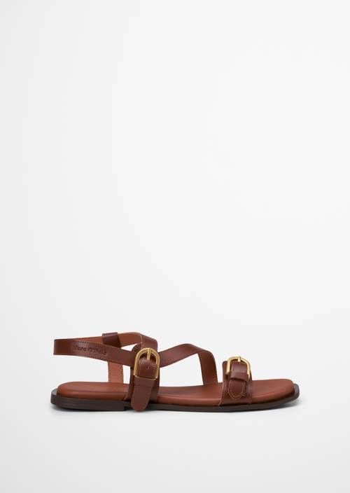 Sandale Model Blanca Cognac Ansicht rechter Schuh von außen