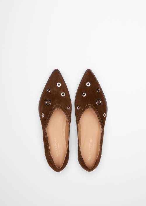 Ballerina Model Camilla Dark Cognac in Ansicht von oben