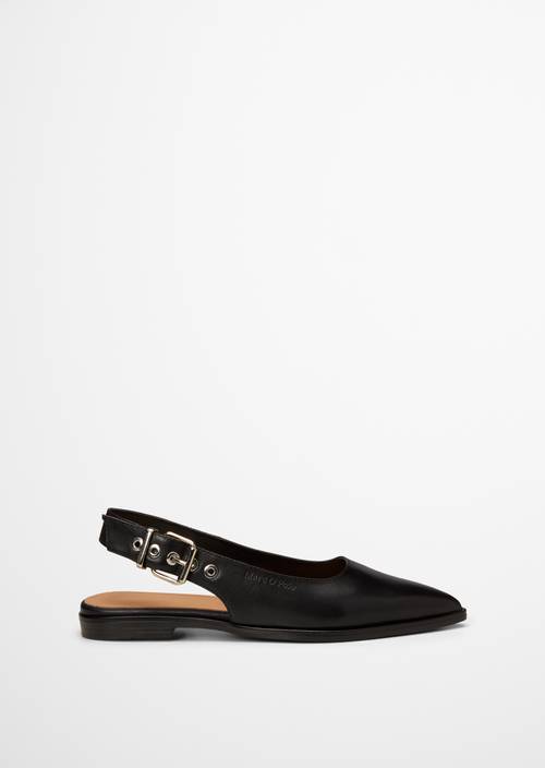 Ballerine slingback modèle Camilla Black vue extérieure de la chaussure droite
