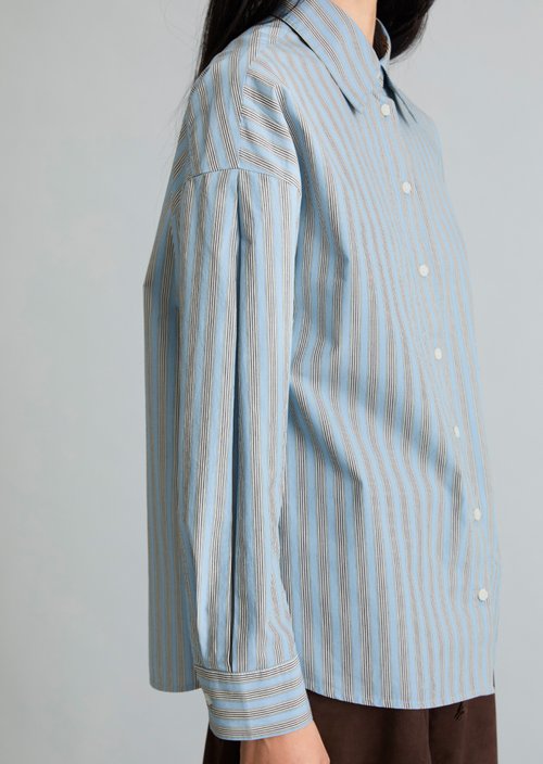 Regular striped blouse — Light Blue