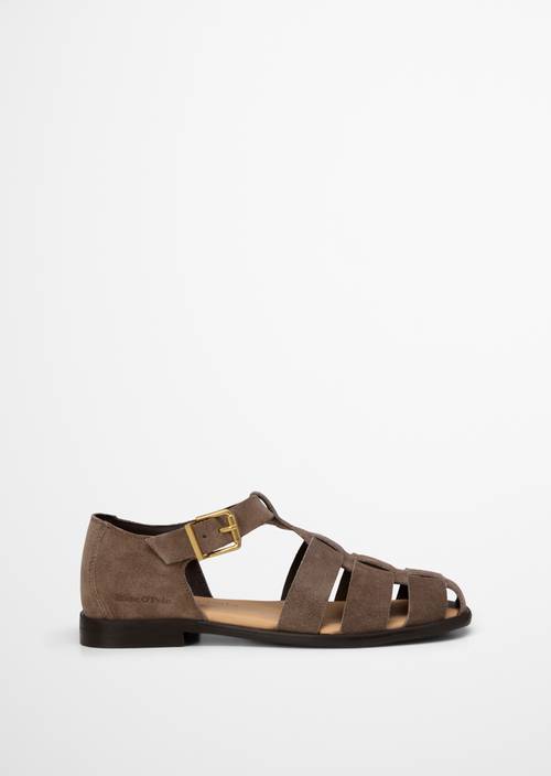 Fisherman-Sandalen Model Fiona Faded Brown Ansicht rechter Schuh von außen