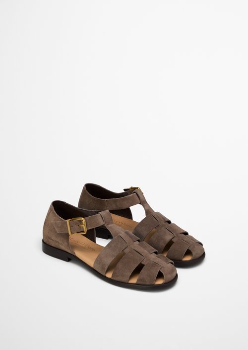 Fisherman sandals model Fiona — Faded Brown