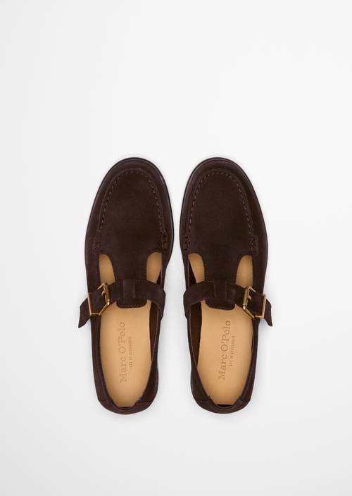 Mary-Jane Loafer Model Fiona Burnt Coffee in Ansicht von oben