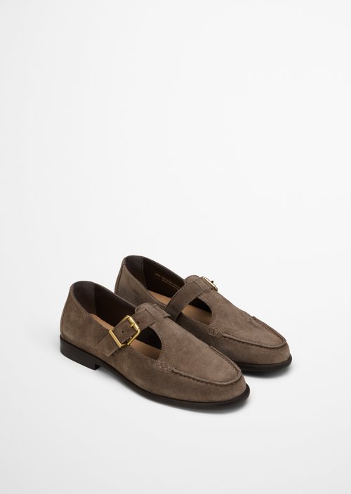 Mary-Jane loafer model Fiona — Faded Brown