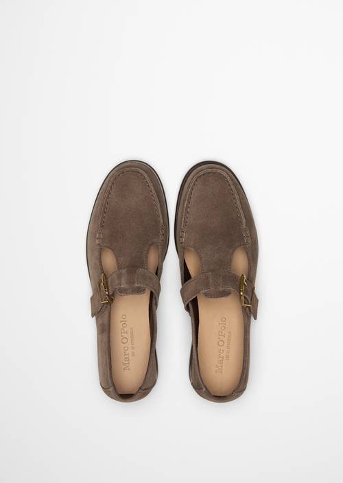 Mary-Jane Loafer Model Fiona Faded Brown in Ansicht von oben