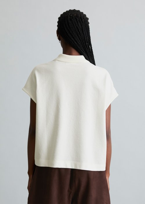 Polo shirt wide — Silky White