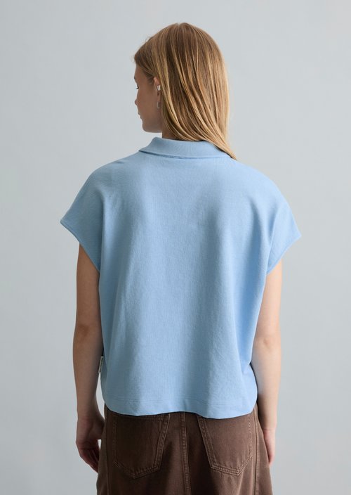 Polo shirt wide — Flaxflower Blue