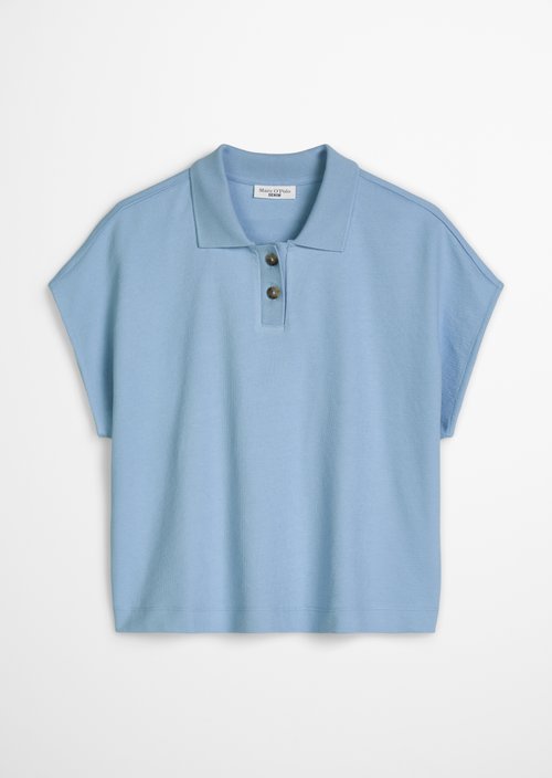 Polo shirt wide — Flaxflower Blue