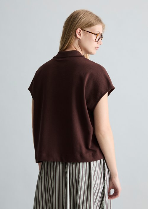 Polo shirt wide — Burnt Aubergine