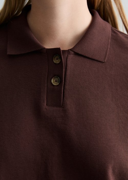 Polo shirt wide — Burnt Aubergine