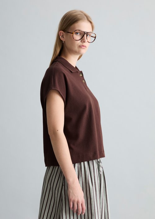 Polo shirt wide — Burnt Aubergine