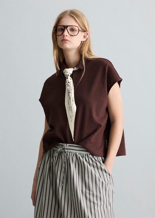 Polo shirt wide — Burnt Aubergine