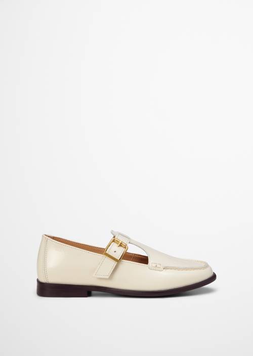 Mary-Jane Loafer Model Fiona Raw Cotton Ansicht rechter Schuh von außen