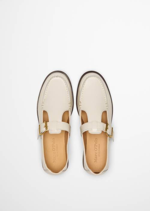 Mary-Jane Loafer Model Fiona Raw Cotton in Ansicht von oben