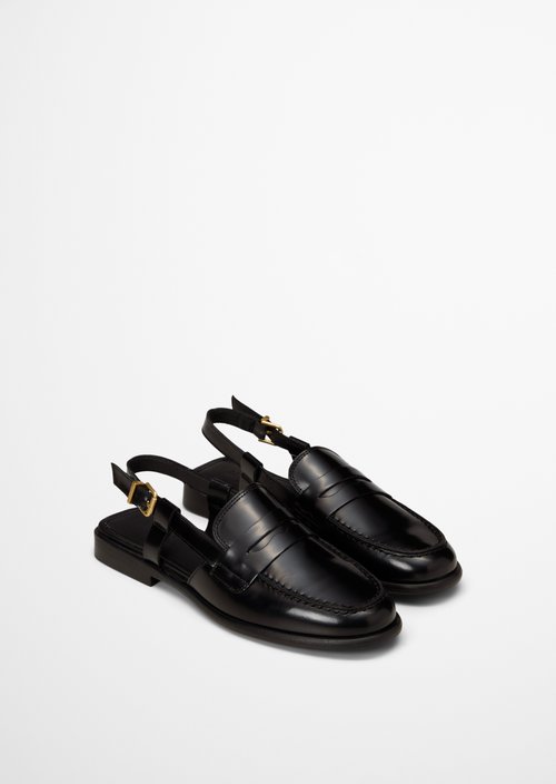 Loafer sandal model Fiona — Black