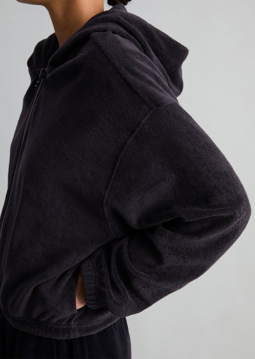 Relaxed terrycloth jacket — Blue Depths