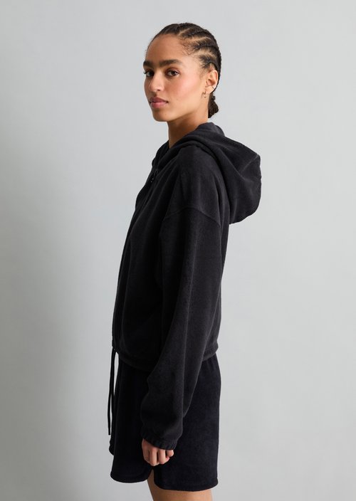 Relaxed terrycloth jacket — Blue Depths