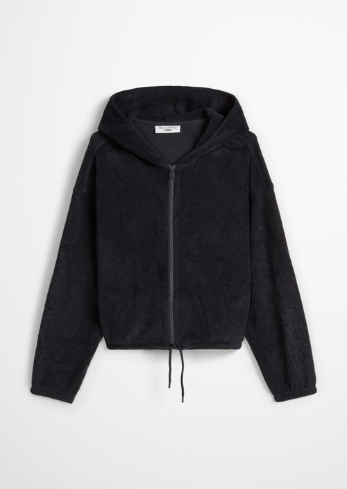 Relaxed terrycloth jacket — Blue Depths
