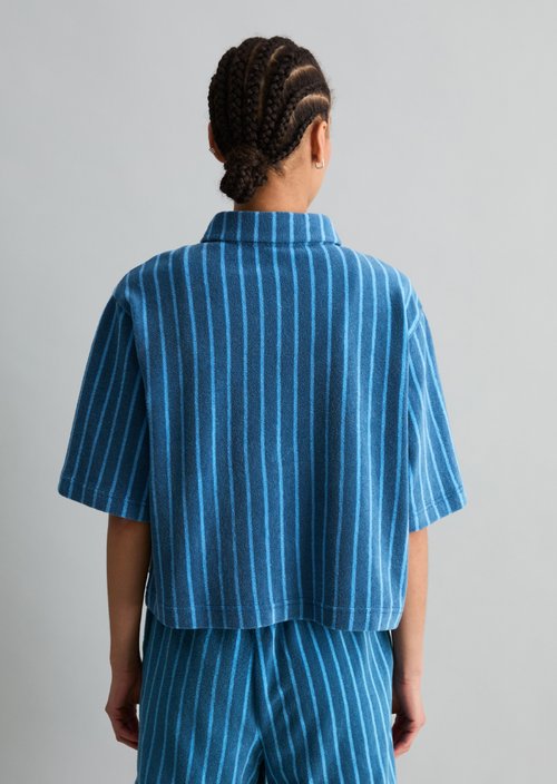 Terry overshirt boxy — Medium Blue