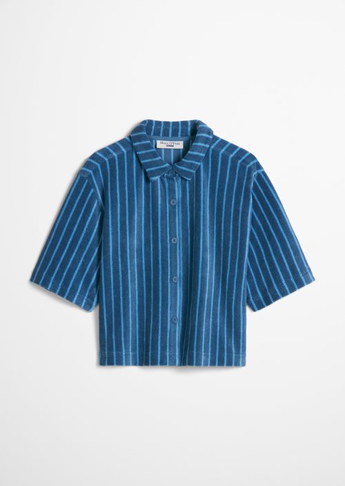 Terry overshirt boxy — Medium Blue