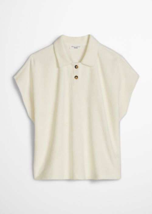 DfC terry cloth polo shirt relaxed — Silky White