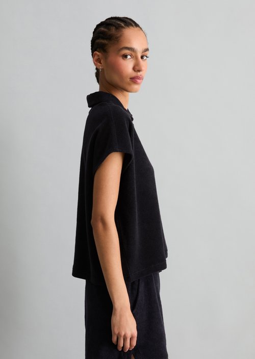 DfC terry cloth polo shirt relaxed — Blue Depths