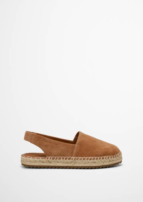 Slingback espadrilles model Gem Cognac rechter schoen buitenaanzicht