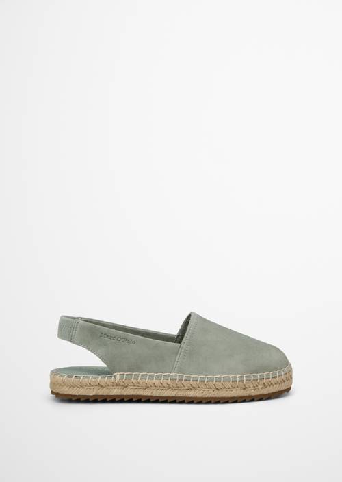 Slingback espadrilles model Gem Calm Sage rechter schoen buitenaanzicht