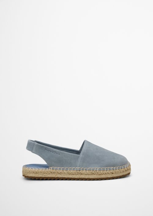 Marc O'Polo Slingback espadrilles model Gem, Dames, blauw, 36, 100% Leer