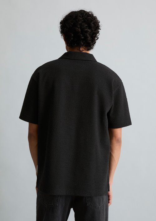 Relaxed polo shirt — Black