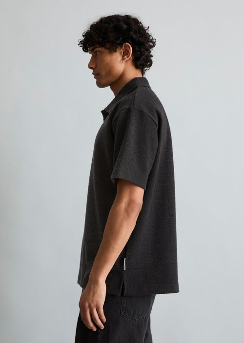 Relaxed polo shirt — Black