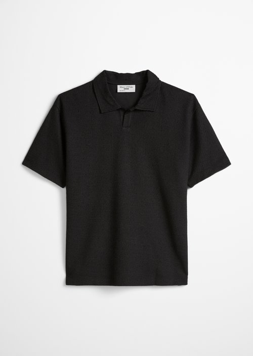 Relaxed polo shirt — Black