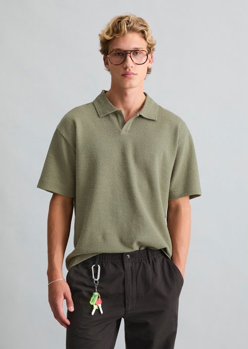Marc O'Polo Relaxte polo, Heren, groen, M, 64% Katoen, 35% Polyester, 1% Elasthaan