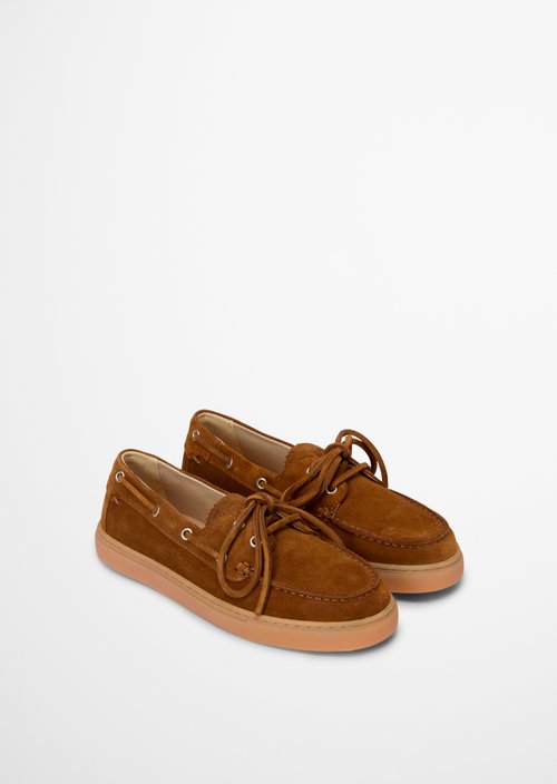 Boat shoe model Kara — Cognac
