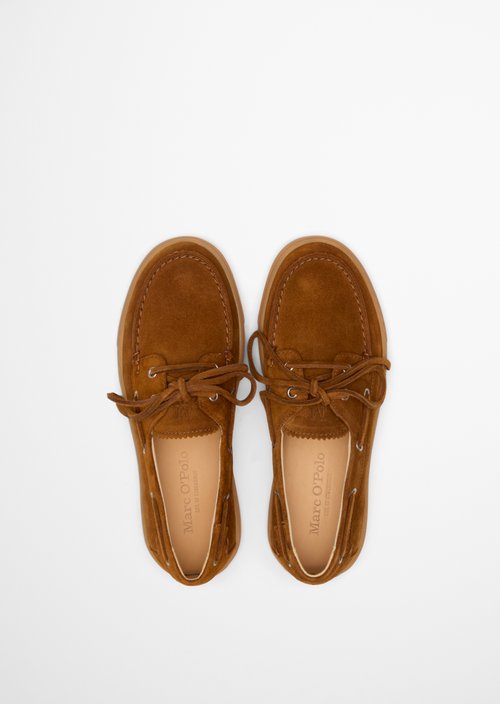 Boat shoe model Kara — Cognac