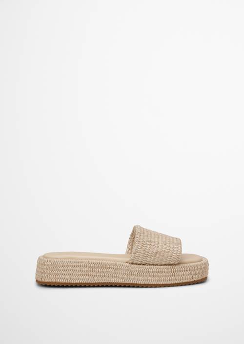 Platform slides model Larissa Nature right shoe outer view
