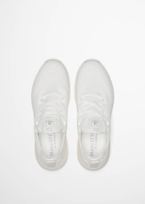 Knitted sneaker model Leila White in top view