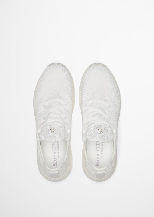 Knitted sneaker model Leila — White