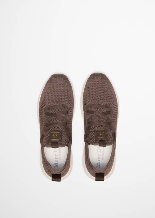 Knitted sneaker model Leila Dark Nickle in top view