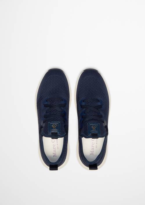 Knitted sneaker model Leila True Navy in top view