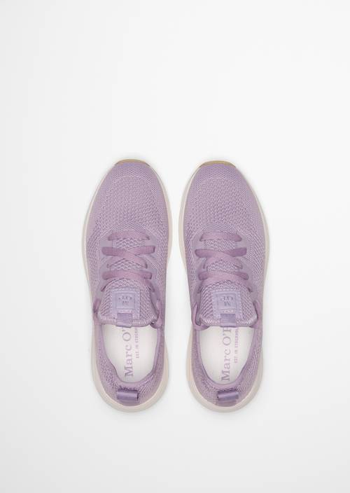 Knitted sneaker model Leila Dusty Lavender in top view