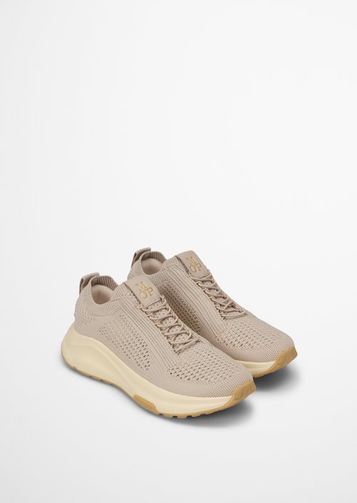 Knitted sneaker model Liv — Dusty Beige Melange