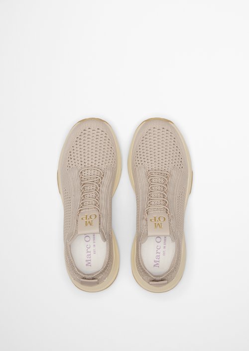 Knitted sneaker model Liv — Dusty Beige Melange