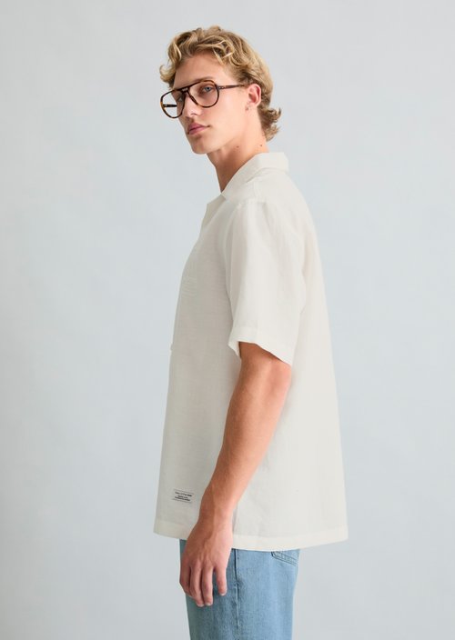 Crayfish Capsule Short-Sleeve Shirt — Silky White